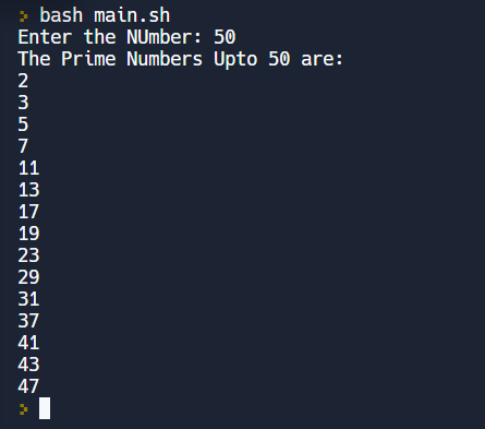 Shell Script To Find Prime Numbers