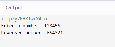 C Program to Reverse a Number